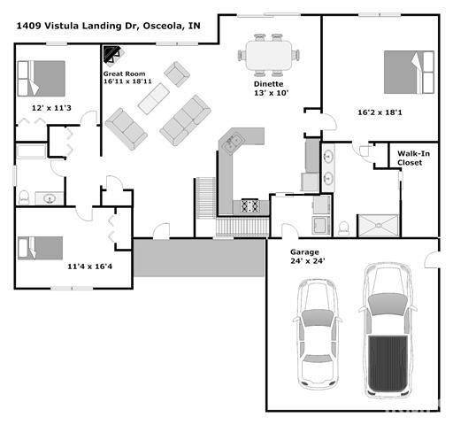 Osceola, IN 46561,1409 Vistula Landing Drive