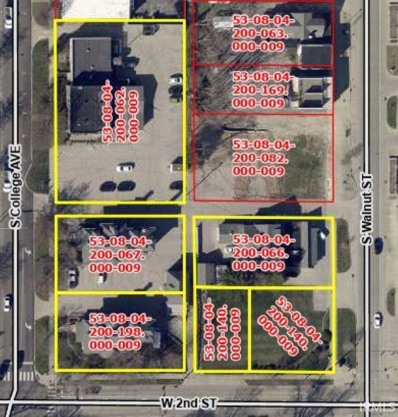 Bloomington, IN 47403,411-441,432-444 S College Ave and S Walnut St