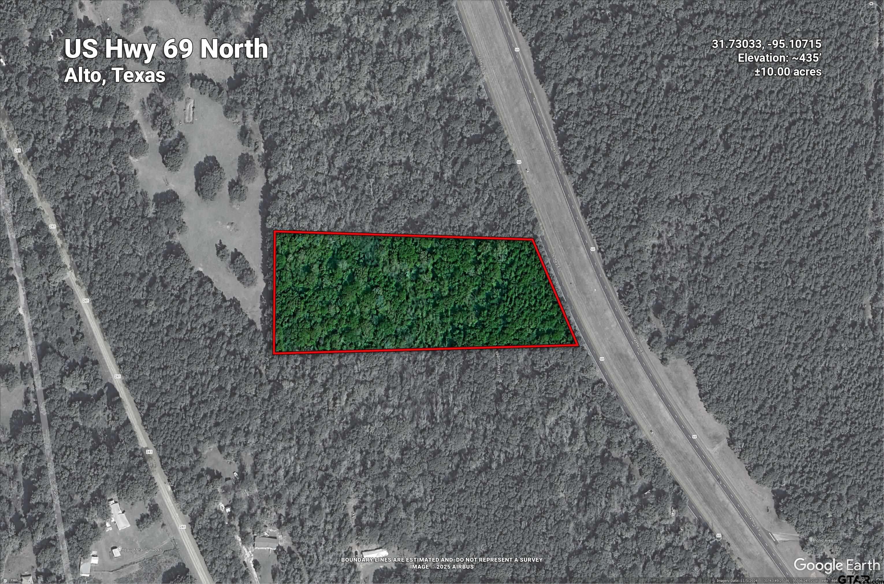 Alto, TX 75925,10 ac Hwy 69 S
