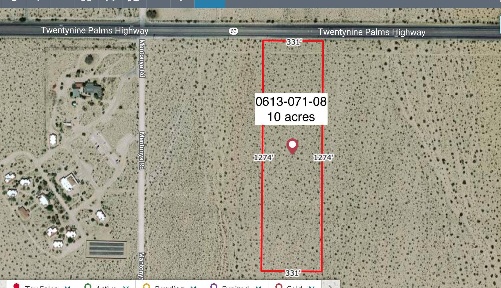 Twenty-nine Palms, CA 92277,10 Acres On Hwy 62 And Mantonya RD