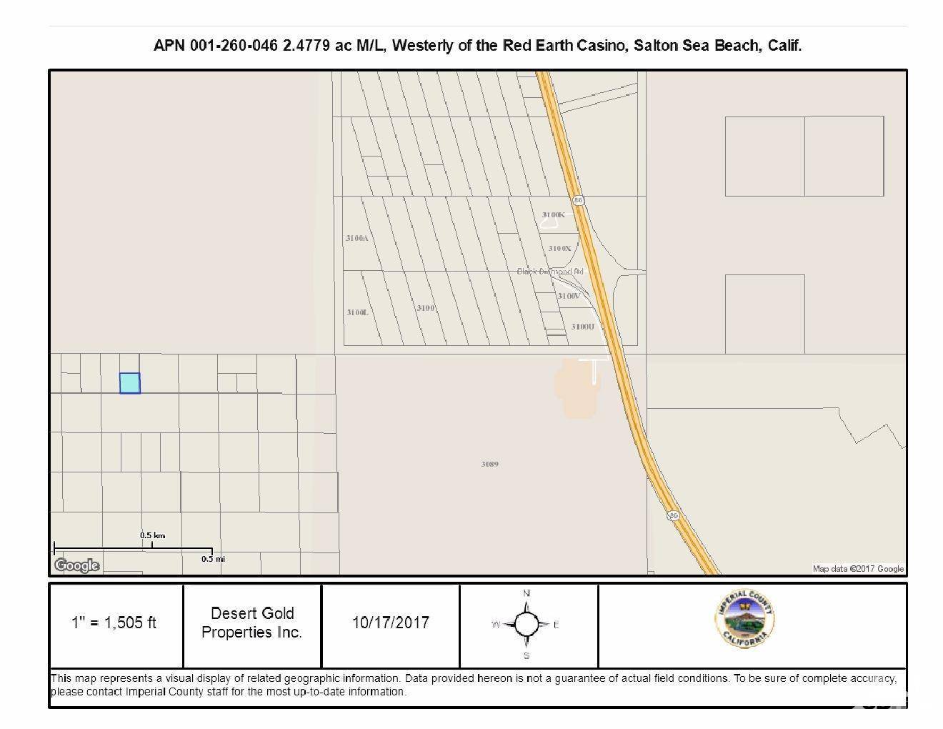 Salton Sea Beach, CA 92274,0 Vac Dsrt W Of Red Earth Casino