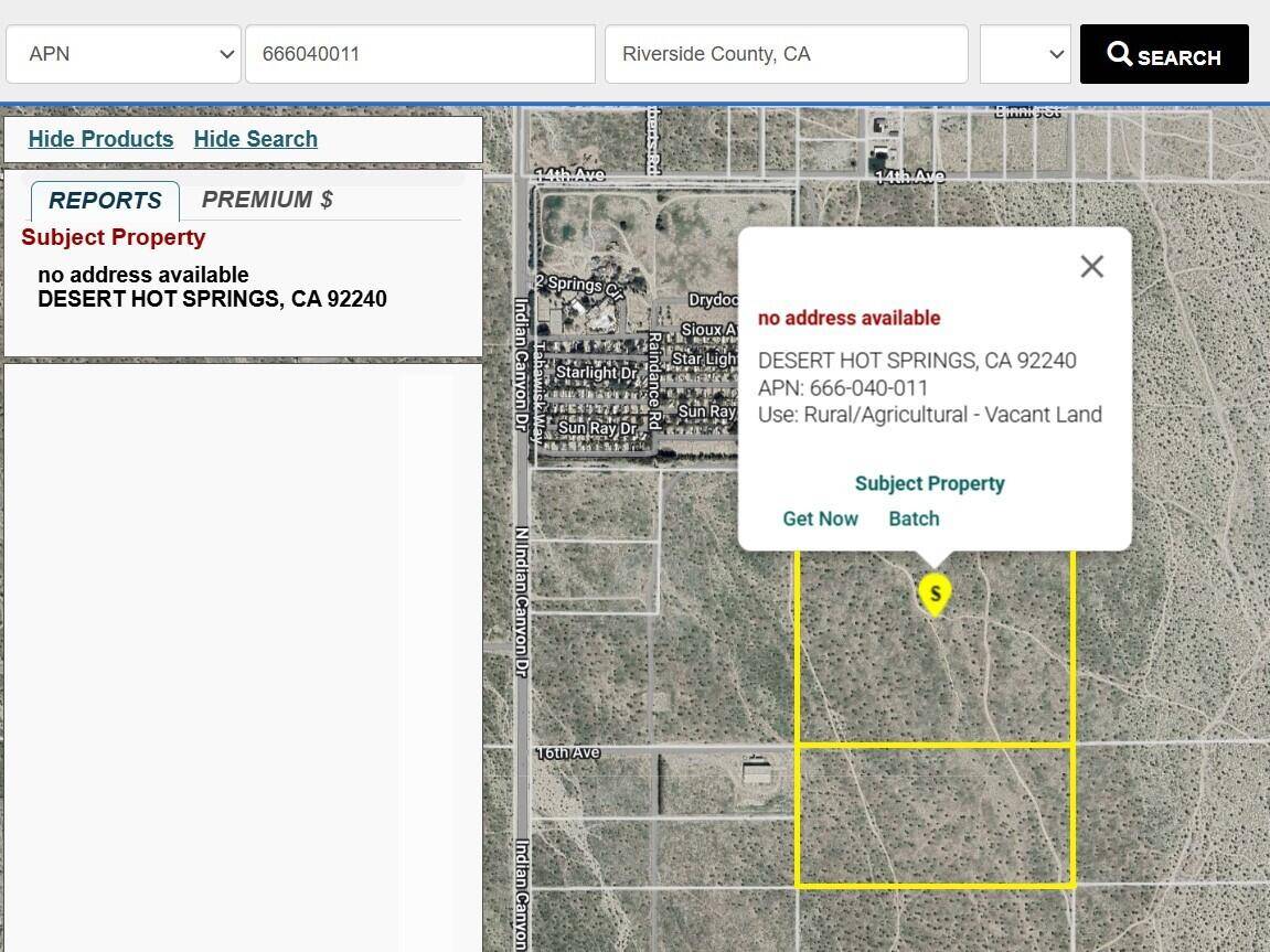 Desert Hot Springs, CA 92240,0 Vacant Land