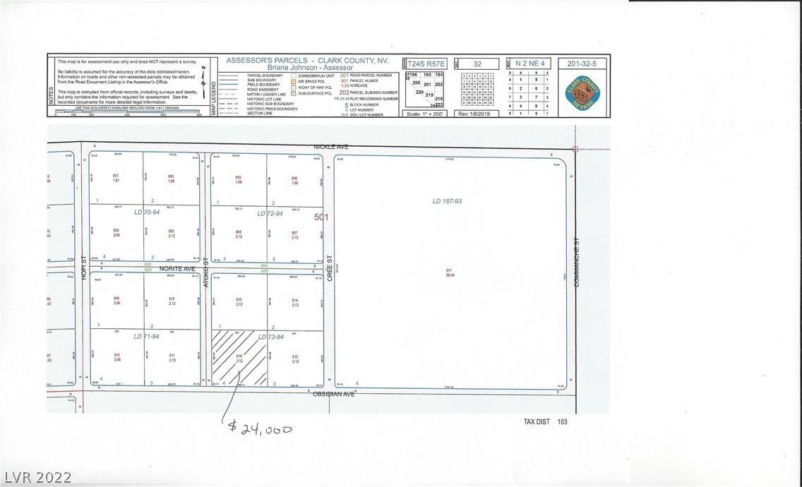 Sandy Valley, NV 89019,Obsidian Ave and Atoko St.