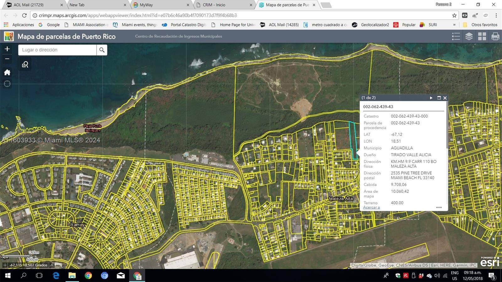 ,, PR 00603,CARR 110 KM.HM 9.9 NW  OCEAN VIEW 708.44SM