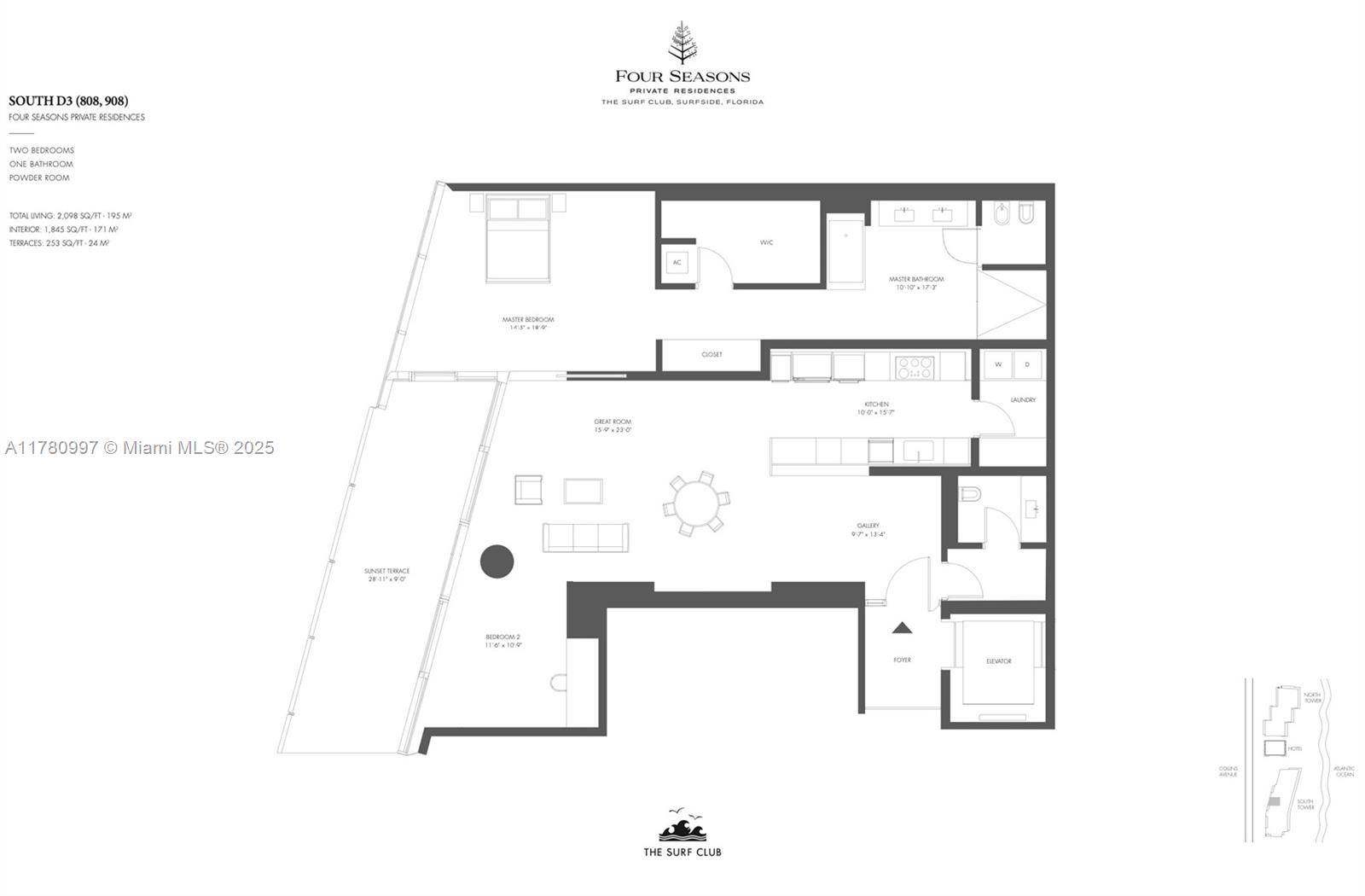 Surfside, FL 33154,9001 Collins Ave #S-908