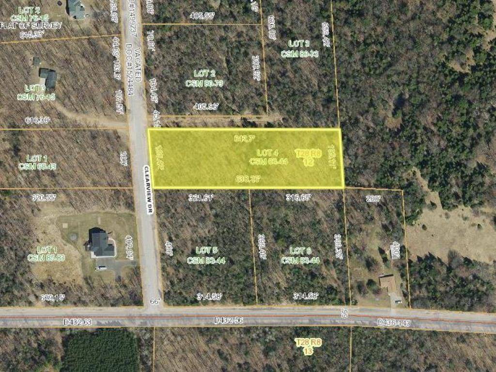 Weston, WI 54476,Lot 4 2.86 Acre CLEARVIEW DRIVE