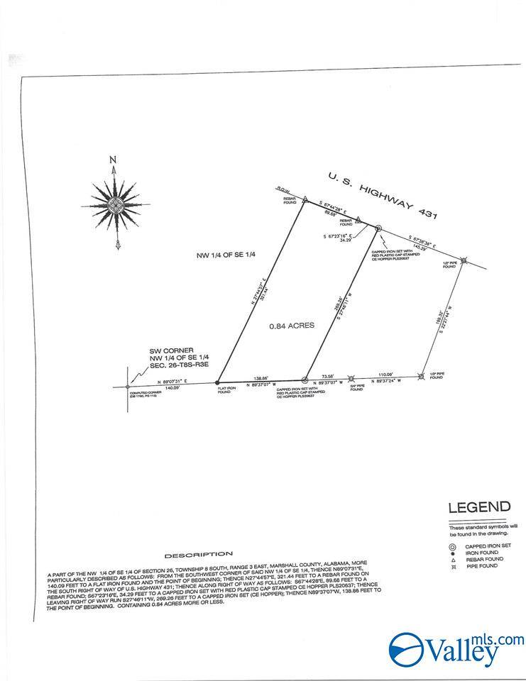 Guntersville, AL 35976,.84 acres A US Highway 431