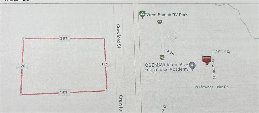 West Branch Twp, MI 48661,0 Crawford Street Lot: 2