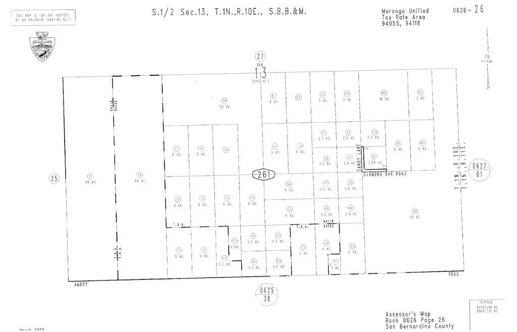 29 Palms, CA 92277,5 Acres Land, Amboy Rd. Wonder Valley