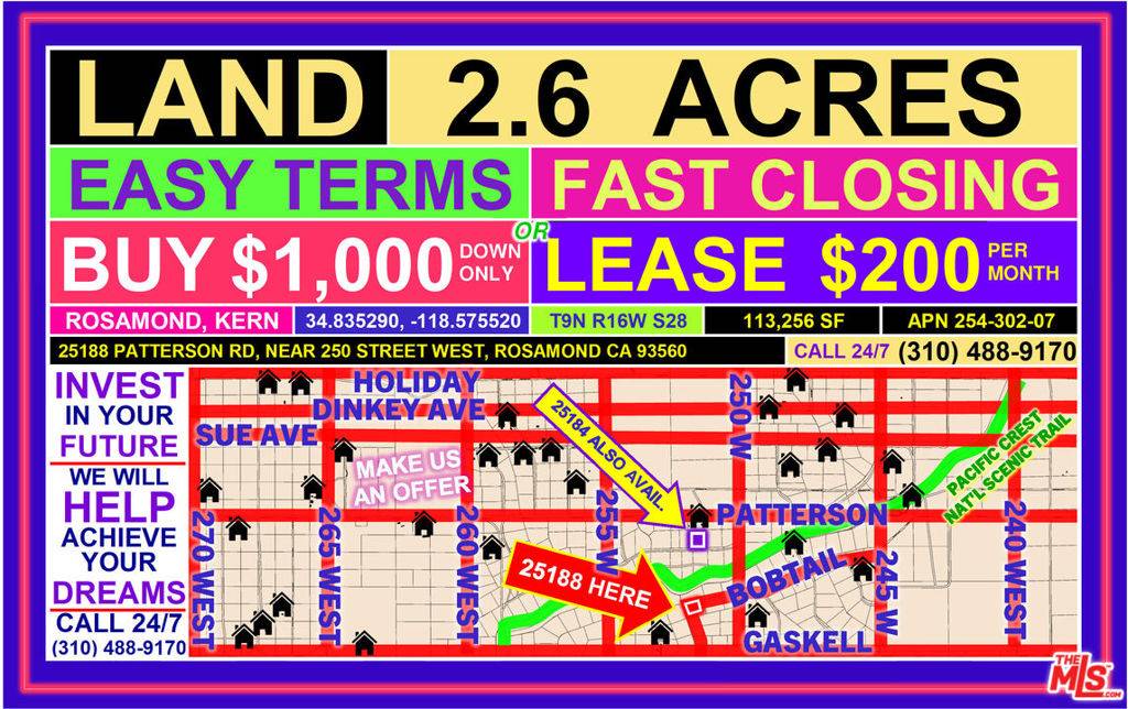Rosamond, CA 93560,25018 W pATTERSON RD