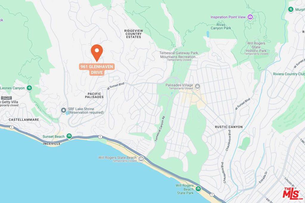 Pacific Palisades, CA 90272,961 Glenhaven DR