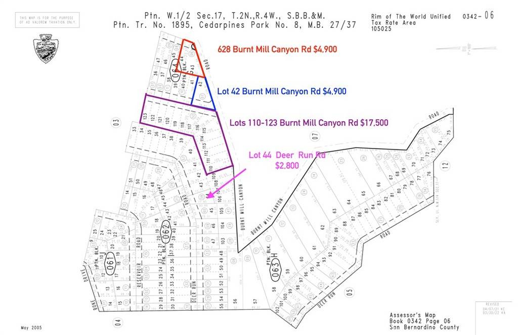 Cedarpines Park, CA 92322,44 Lot 44 Deer Run RD