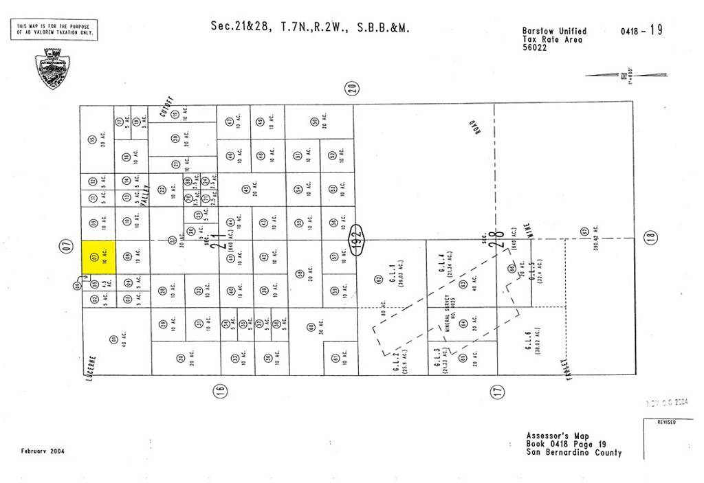 Barstow, CA 92311,0 0418-192-07 Lucerne Valley Cutoff