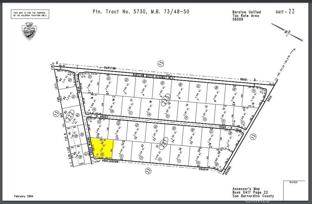 Barstow, CA 92311,0 Chuck Wagon Parcel #0417-221-14 RD