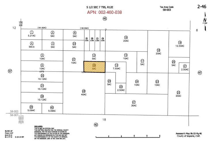 Niland, CA 92257,5 AC Diagonal TRL