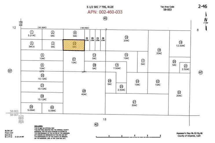 Niland, CA 92257,5 AC Off Niland TRL