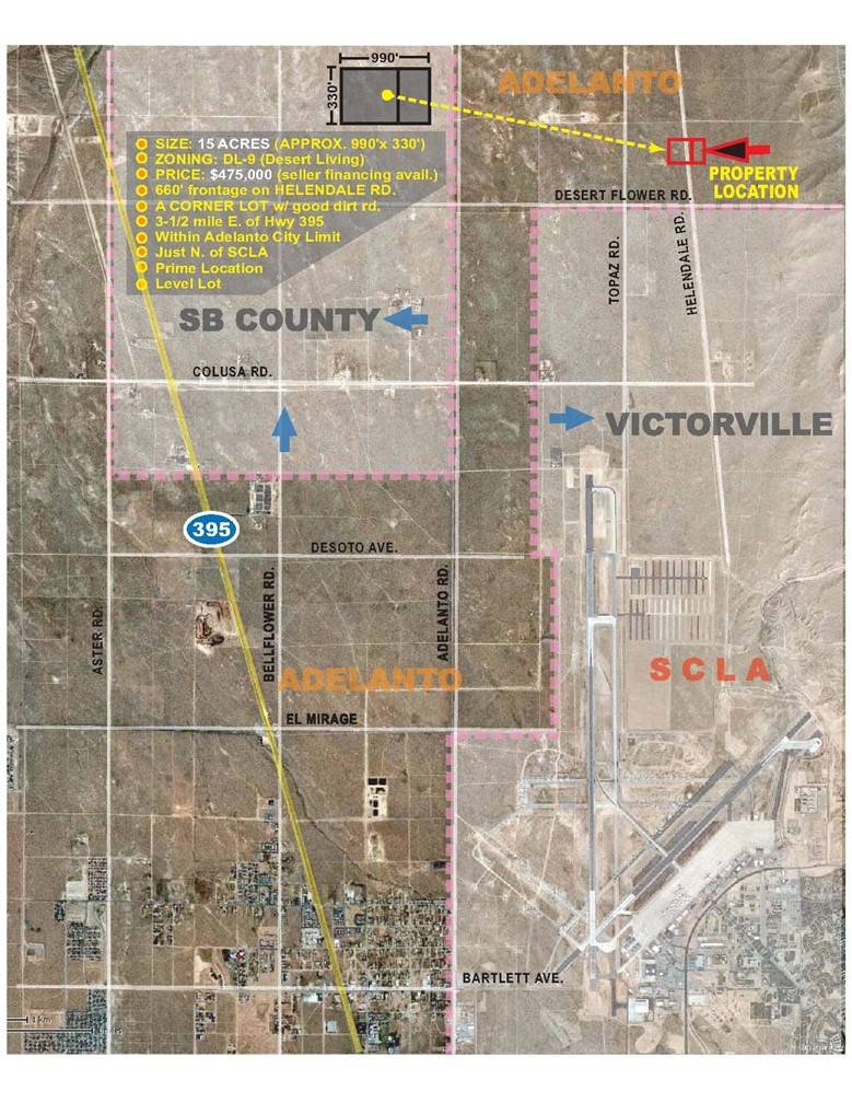 Adelanto, CA 92301,0 Helendale Rd. & Torosa-10 ac AVE