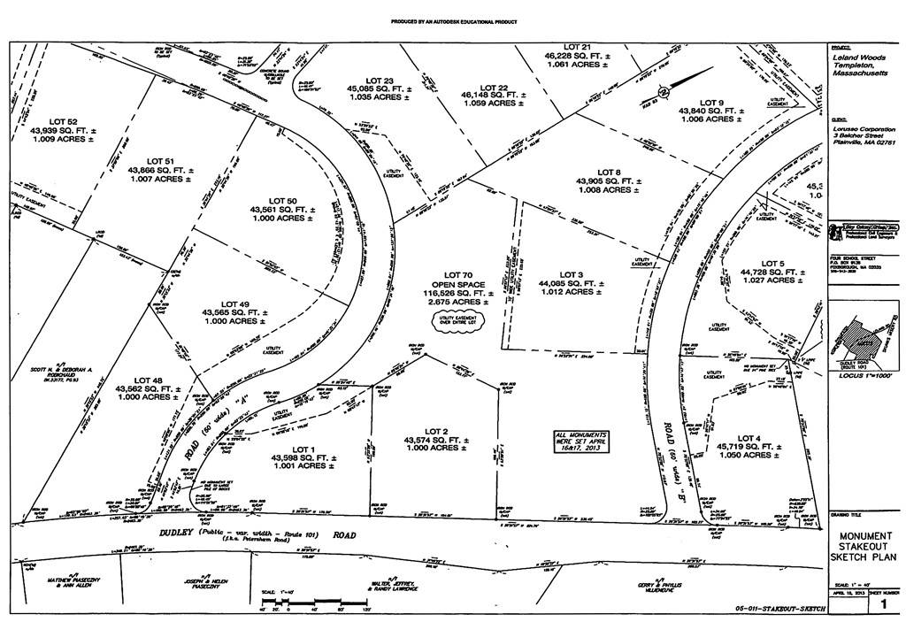 Templeton, MA 01468,Lot 1 Dudley Road