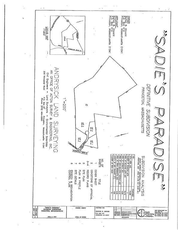 Princeton, MA 01541,Lot 2 Paradise Place