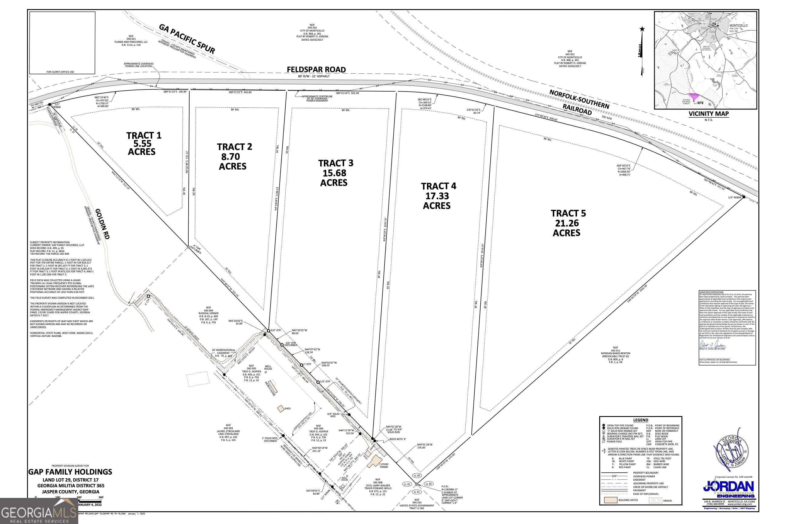 Monticello, GA 31064,0 Tract #5 Feldspar RD