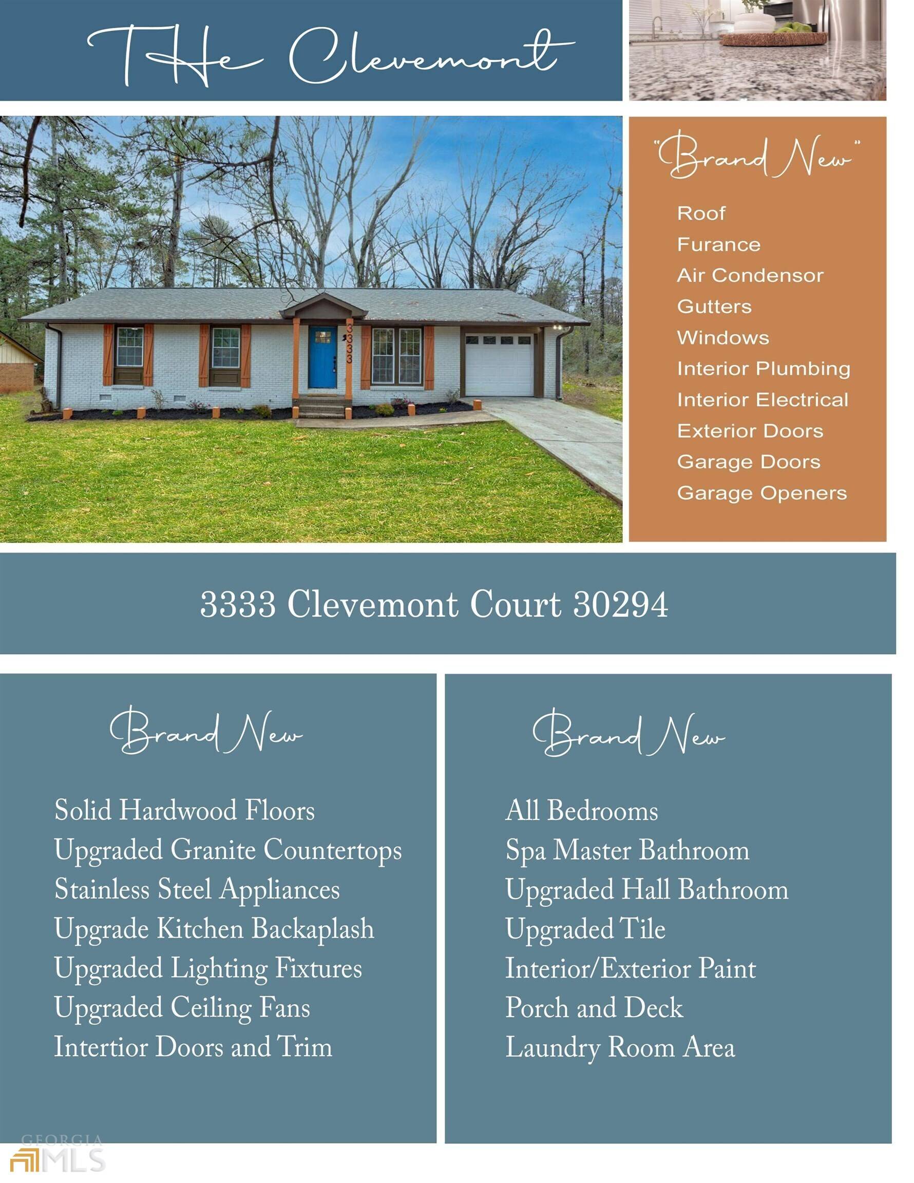 Ellenwood, GA 30294,3333 Clevemont CT