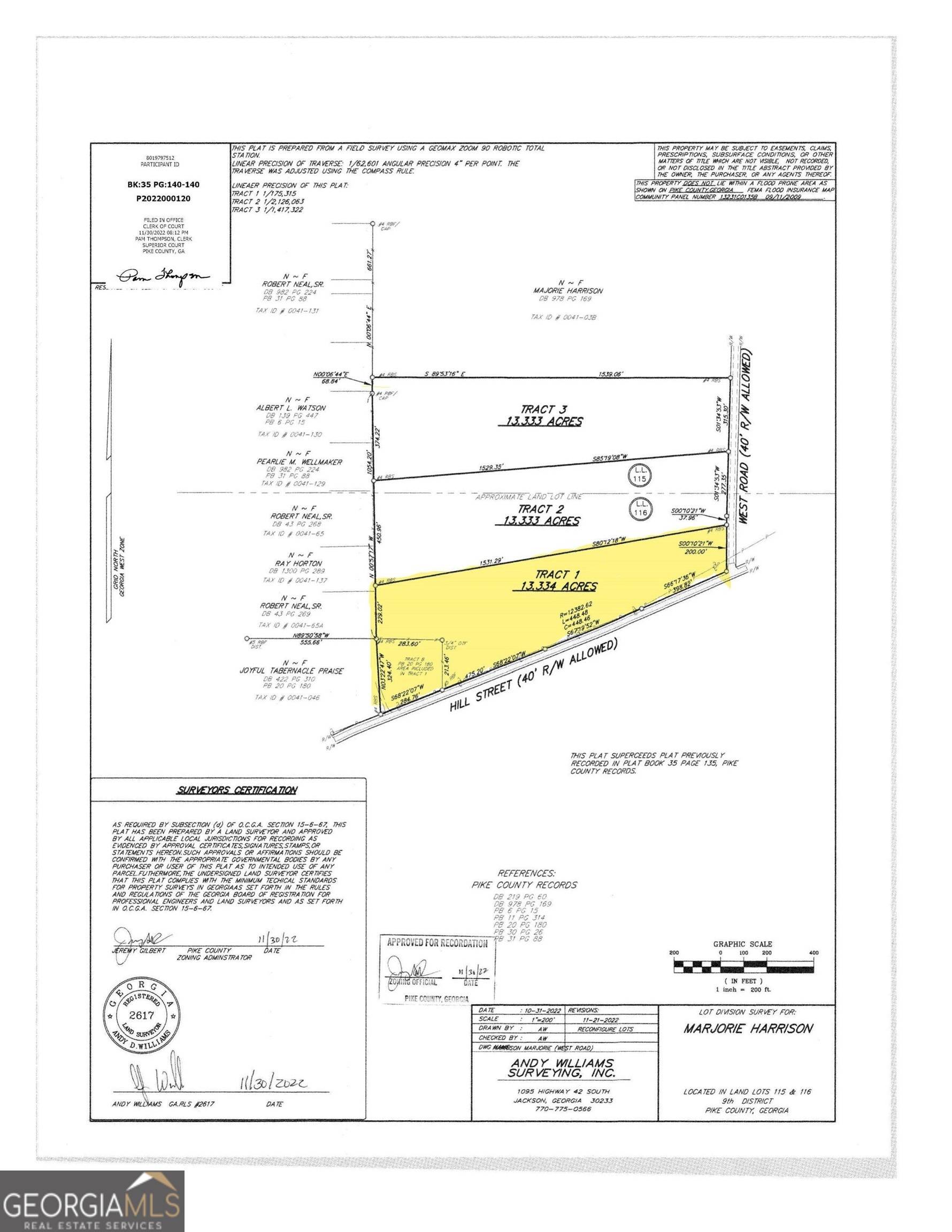 Concord, GA 30206,00 West Rd. Tract 1 RD