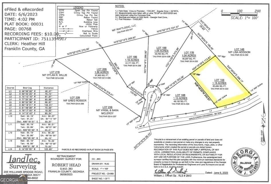 Royston, GA 30662,15B Nails Creek XING