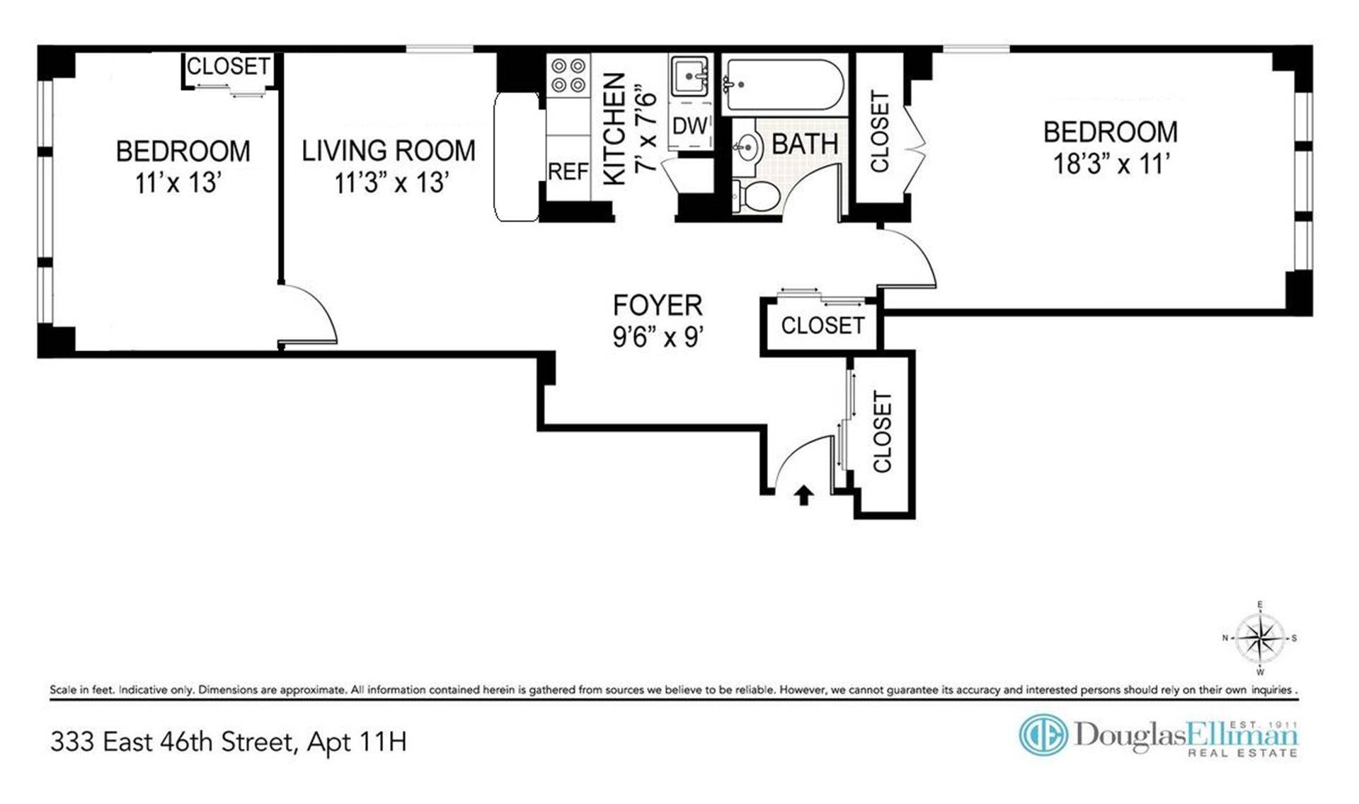 Manhattan, NY 10017,333 E 46TH Street #11H