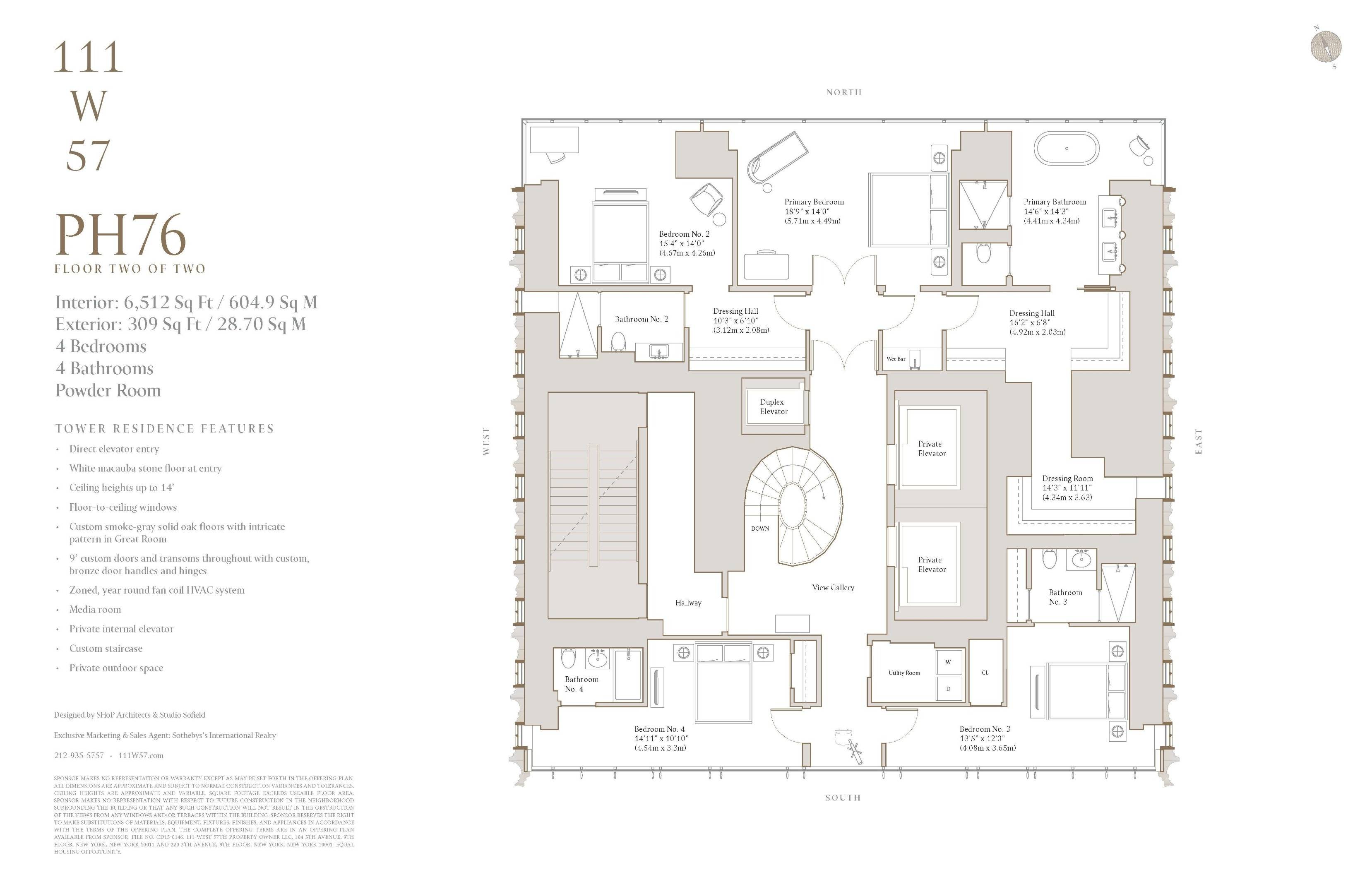 Manhattan, NY 10019,111 W 57th Street #PH76