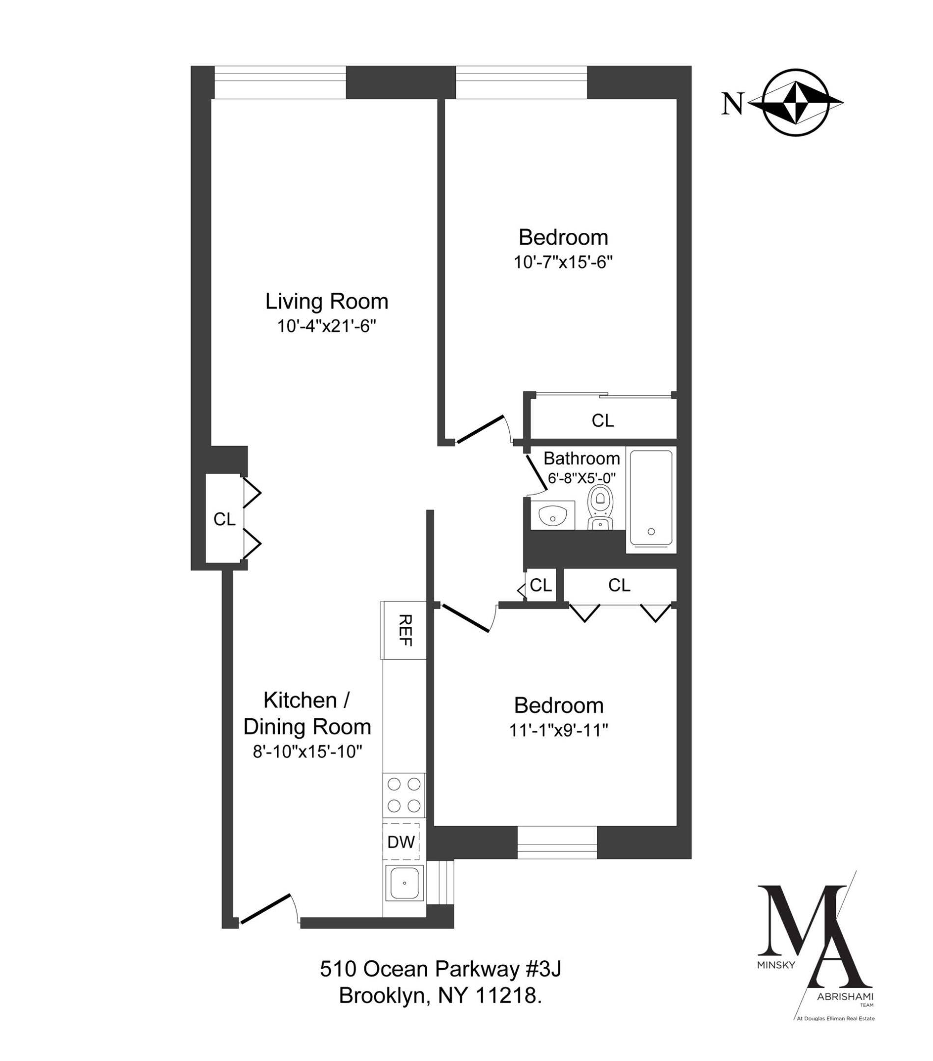 Brooklyn, NY 11218,510 OCEAN Parkway #3J