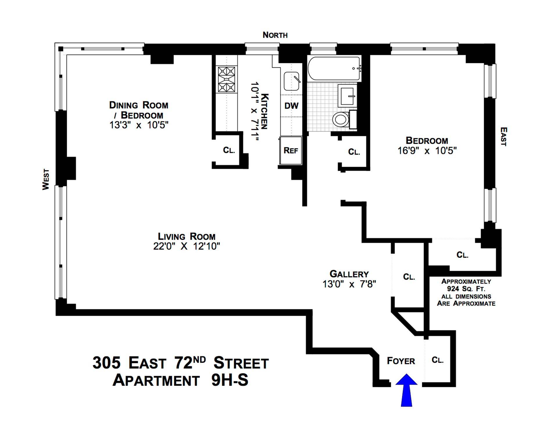 Manhattan, NY 10021,305 E 72ND Street #9H