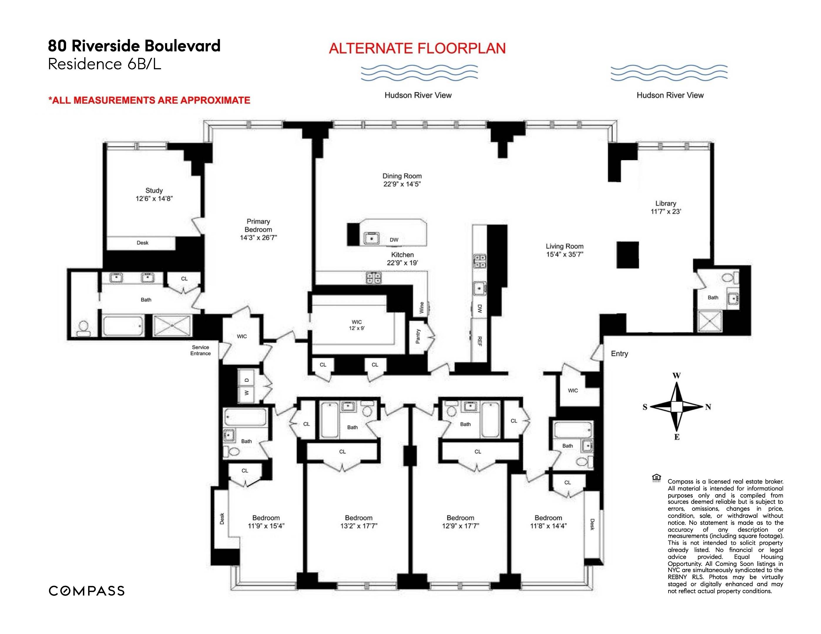 Manhattan, NY 10069,80 Riverside Boulevard #6B/L