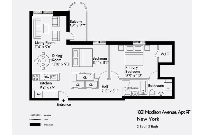 Manhattan, NY 10035,1831 Madison Avenue #9-F
