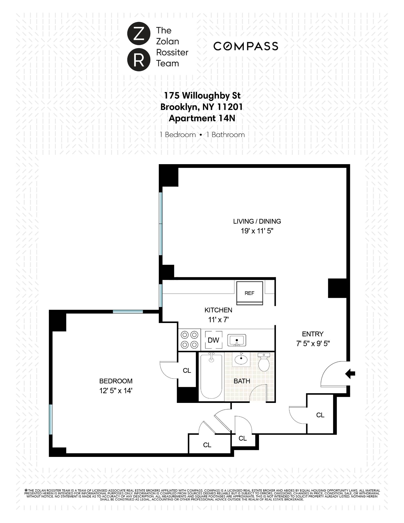 Brooklyn, NY 11201,175 Willoughby Street #14N