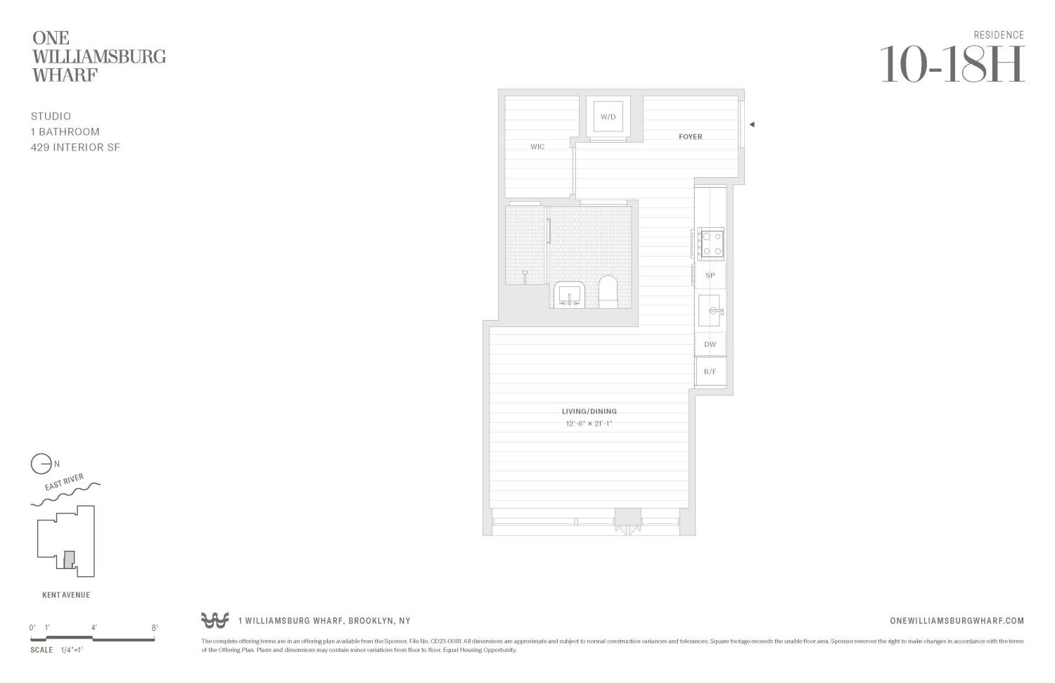 Brooklyn, NY 11249,480 KENT Avenue #18H
