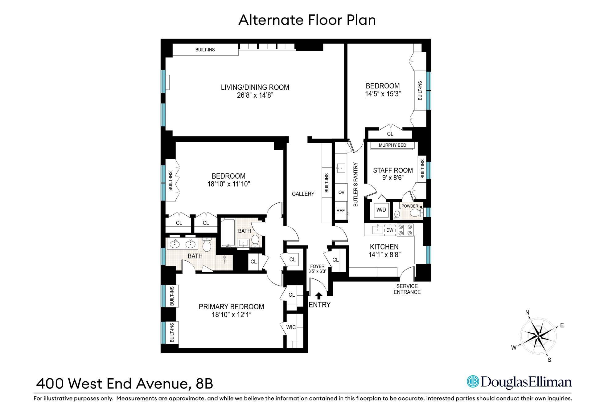 Manhattan, NY 10024,400 W END Avenue #8B