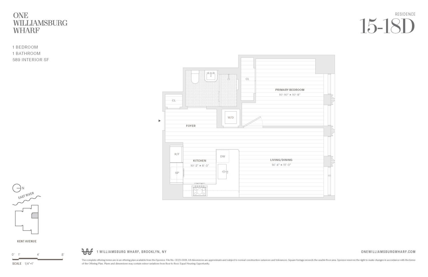 Brooklyn, NY 11249,480 KENT Avenue #18D