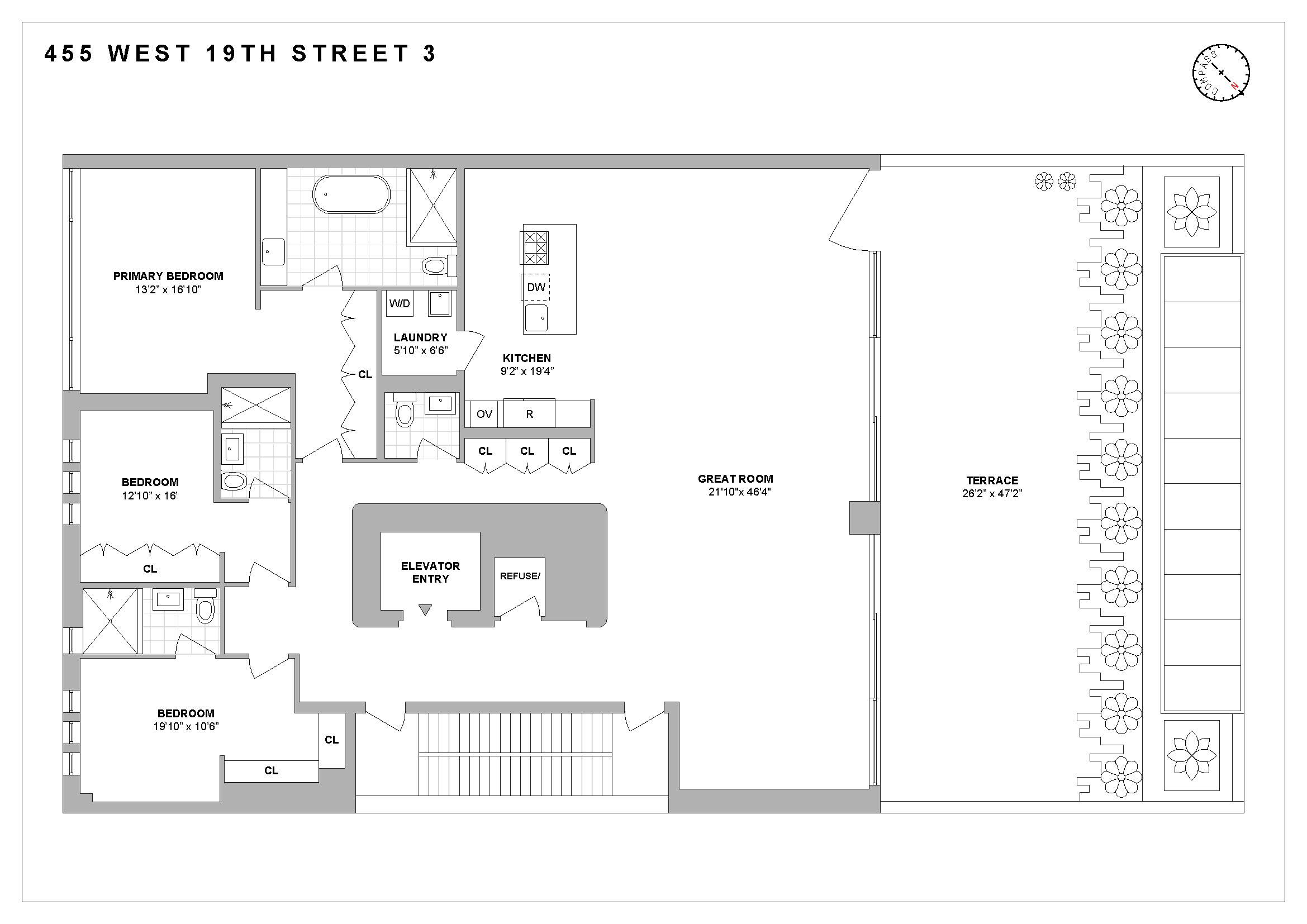 Manhattan, NY 10011,455 W 19th Street #3