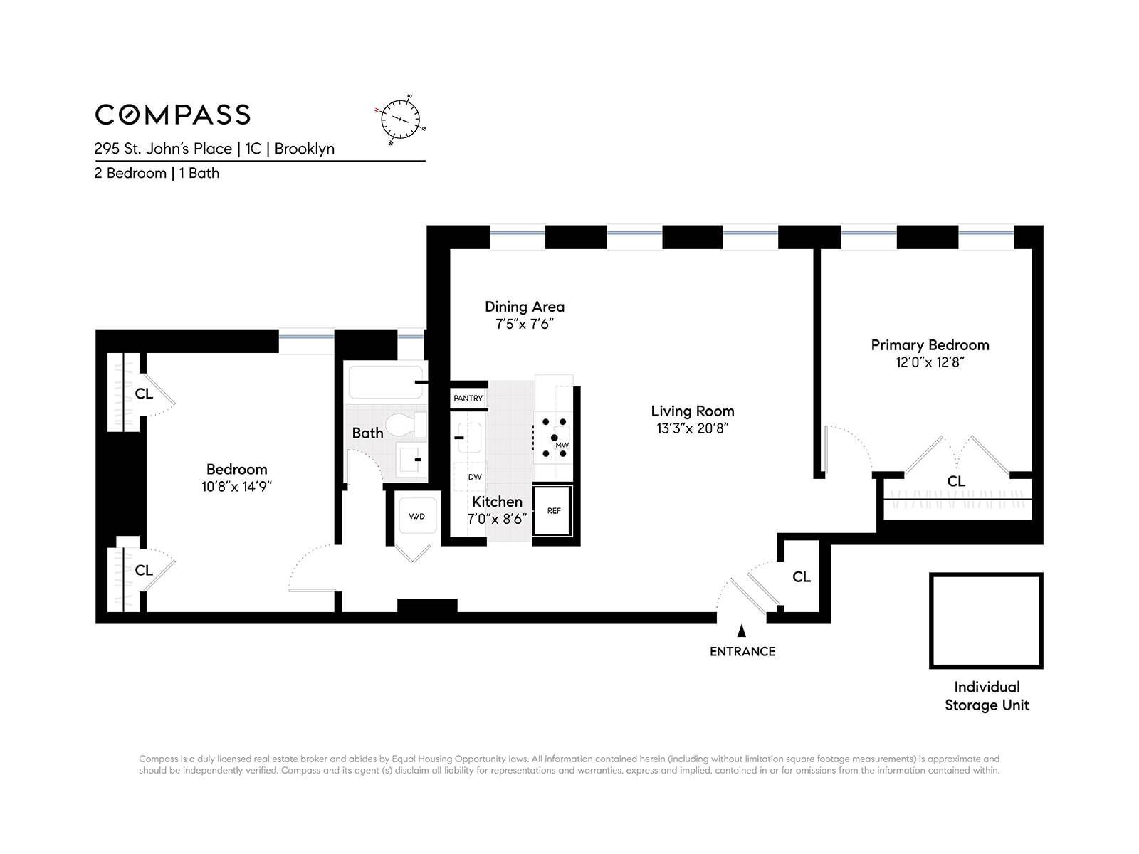 Brooklyn, NY 11238,295 St Johns Place #1C