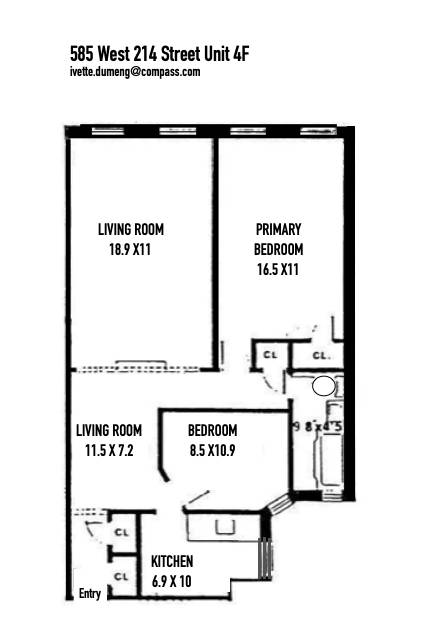 Manhattan, NY 10034,585 W 214th Street #4F