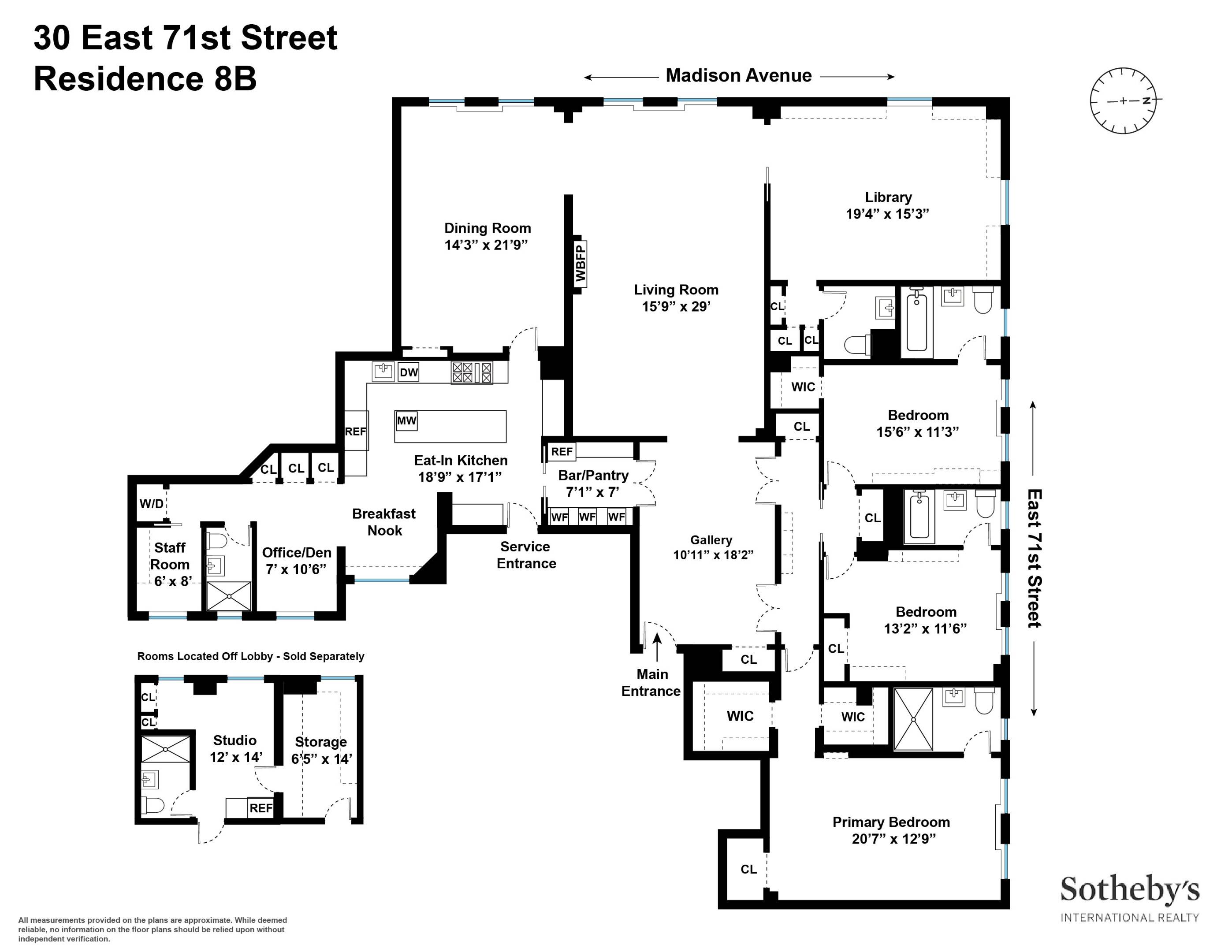 Manhattan, NY 10021,30 E 71st Street #8B