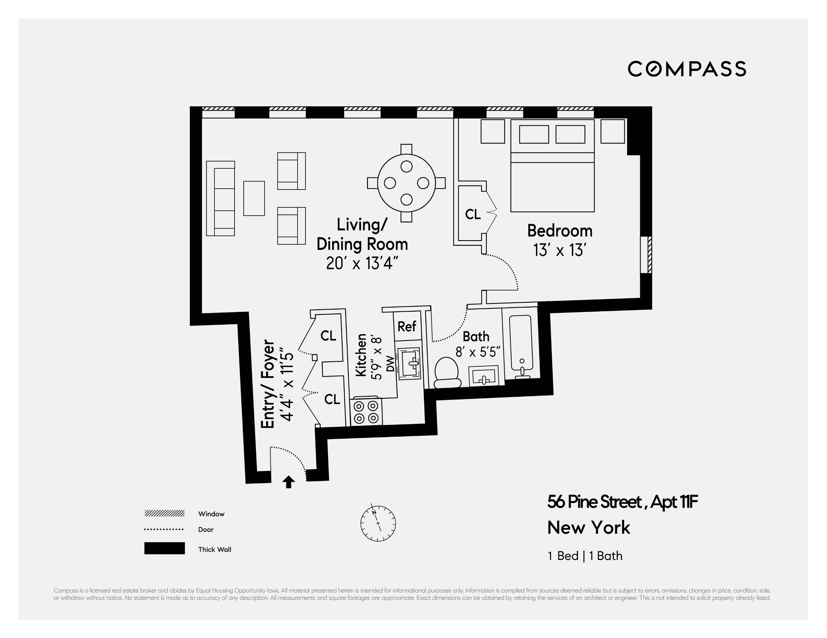 Manhattan, NY 10005,56 Pine Street #11F