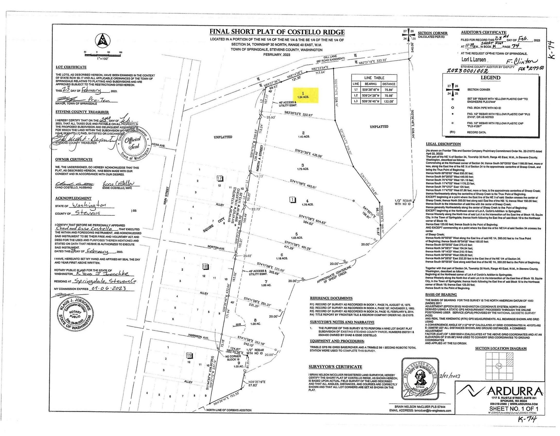 Springdale, WA 99173,610 N Beck Ln #Lot #1