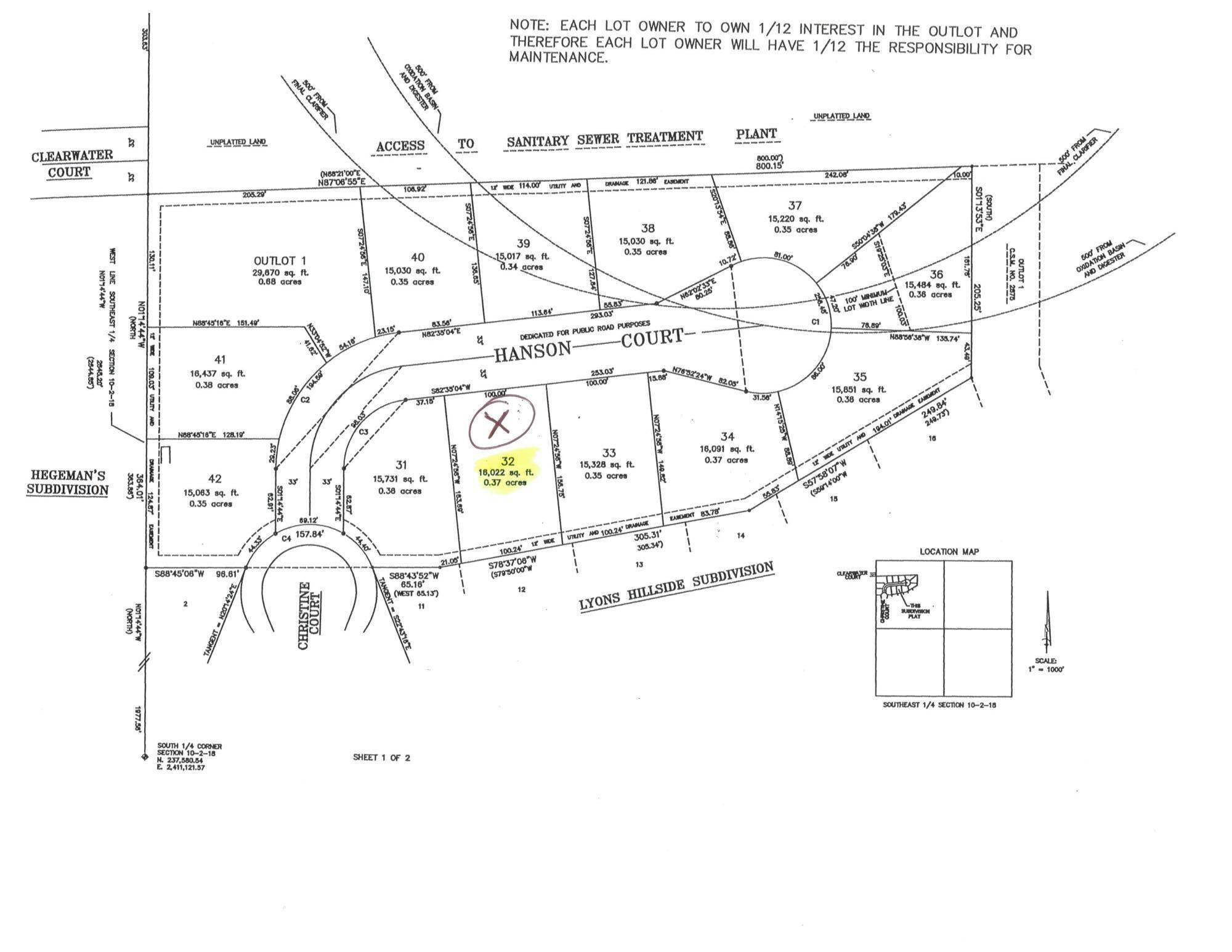 Lyons, WI 53105,Lt31 Hanson Ct