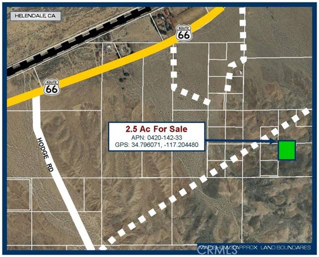 Barstow, CA 92311,0 2.5 Ac Near Hodge Rd