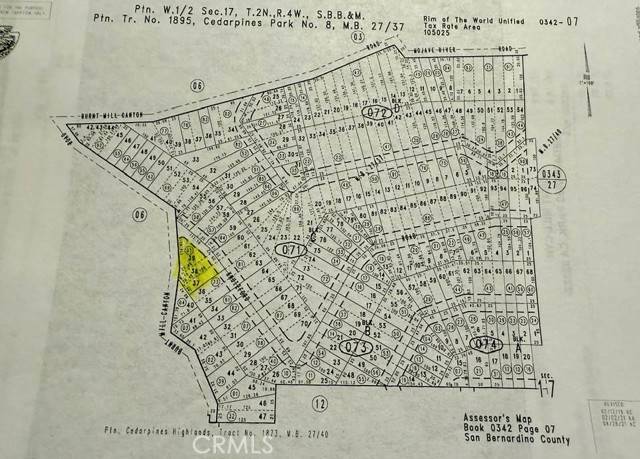 Cedarpines Park, CA 92322,0 Burnt Mill Canyon Road