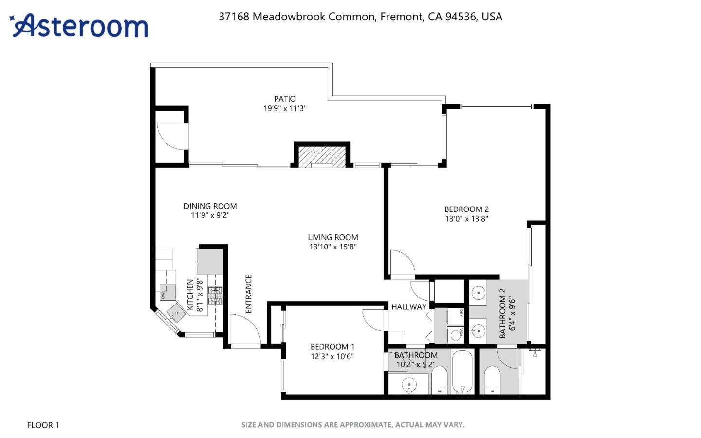 Fremont, CA 94536,37168 Meadowbrook Common #105