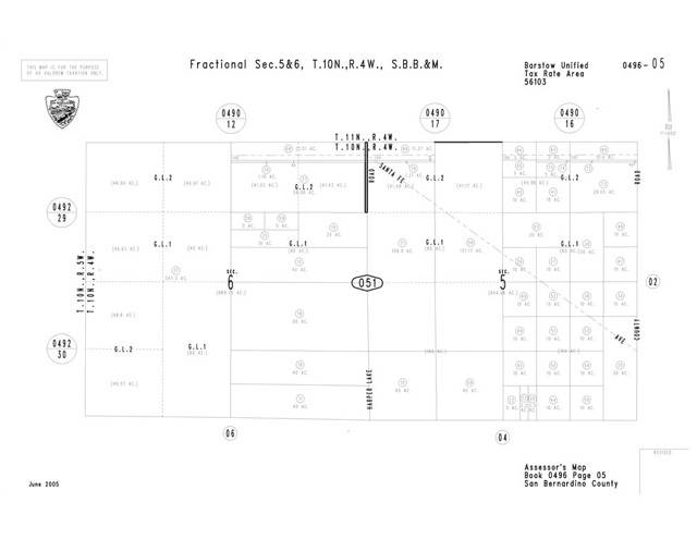 Hinkley, CA 92347,1 APN 0496-051-09 Santa Fe Avenue