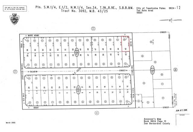 Twentynine Palms, CA 92277,0 Palm Vista Dr