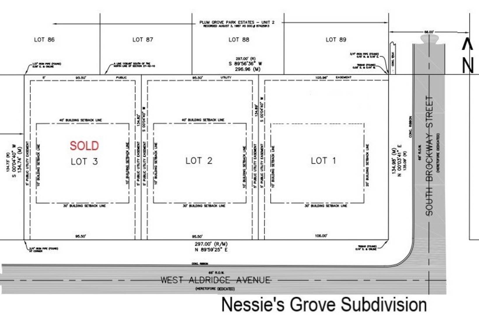 Palatine, IL 60067,Lot 2, Nessie's Grove Sub Aldridge AVE